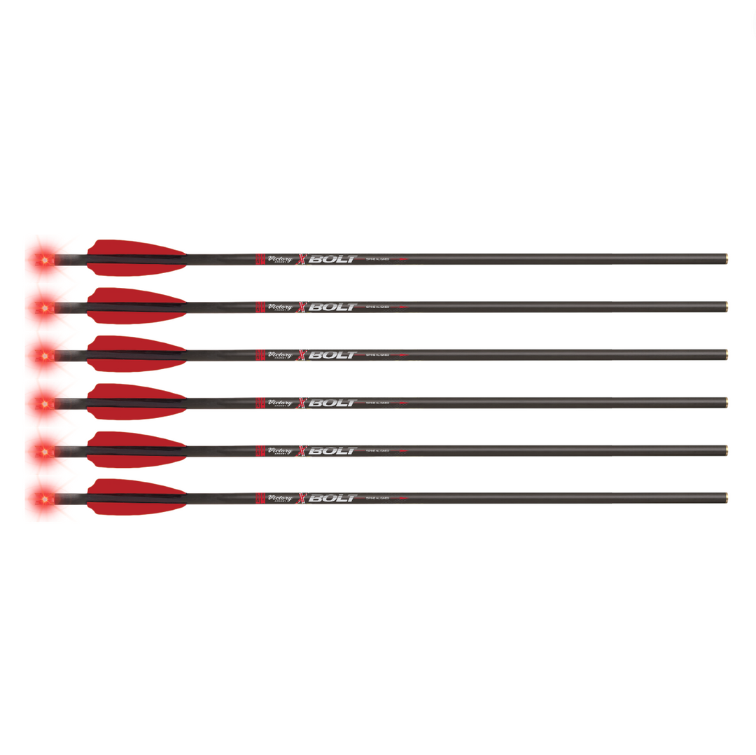 6 Victory Crossbow Arrows/Bolts (6 Red Lighted Nocks)
