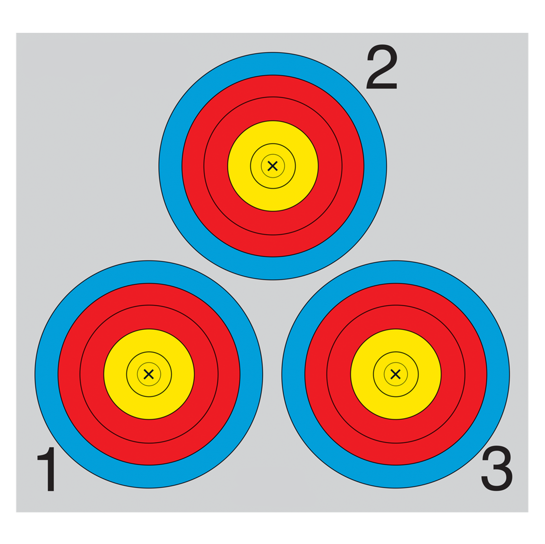 Vertical 3 Spot Paper Target – Hi-Tech Archery