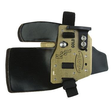 AAE KSL Gold Brass Finger Tab (Brass w/ Cordovan Face)
